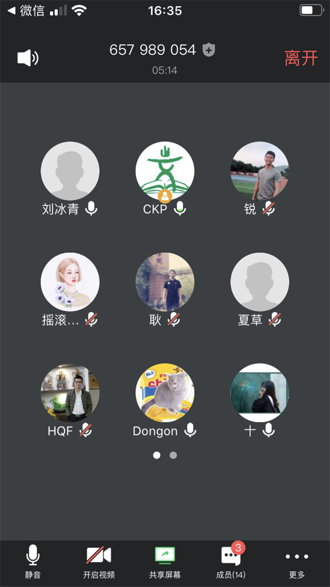 网络会议与会成员